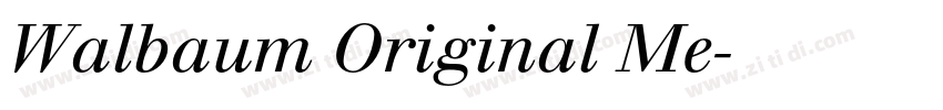 Walbaum Original Me字体转换 Walbaum Original Me字体转换